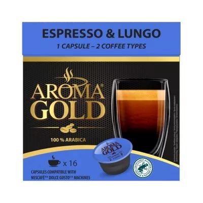 كبسولات اروما جولد اسبريسو & لونجو <br> <span class='text-color-warm'>نفذت الكمية</span>